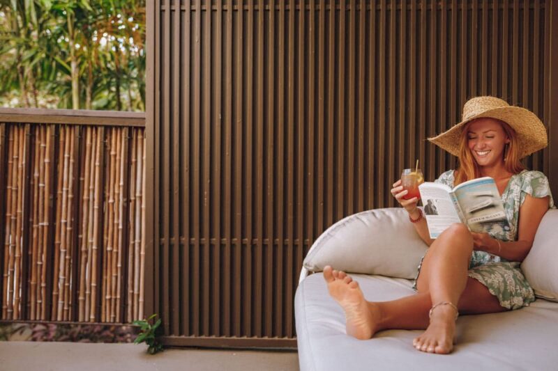 Guest relaxing on daybed